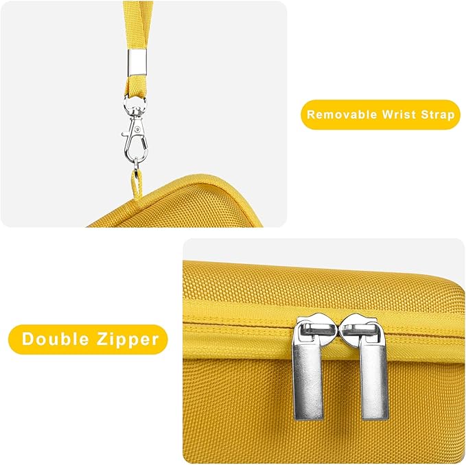Canboc Carrying Case for Kodak PIXPRO WPZ2 Rugged Waterproof Digital Camera, Underwater Photography Camera Bag, Mesh Pocket fits USB Cable, Battery, Adapter, Yellow (Case Only)