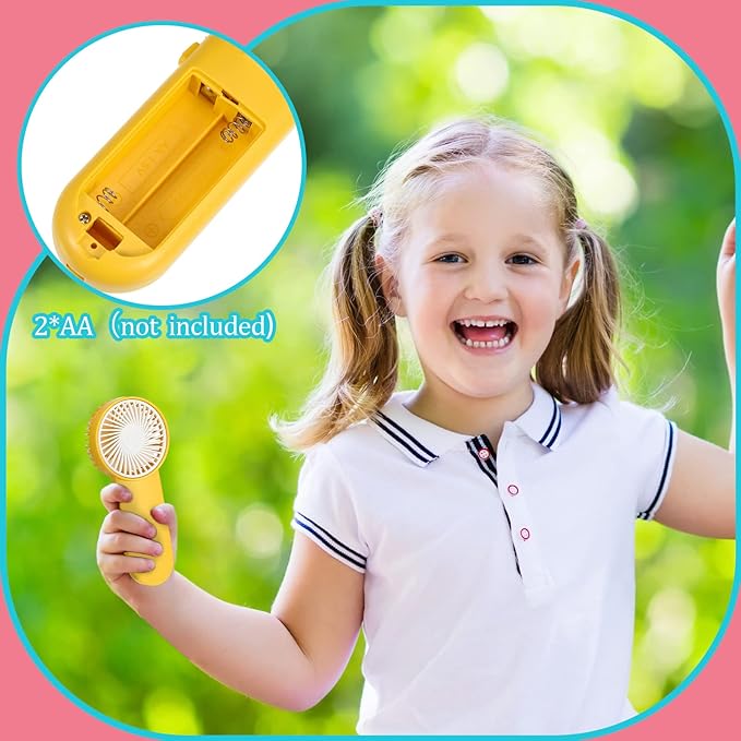 Sumind 12 Pcs Small Personal Portable Fan Mini Handheld Bulk 1 Speed Electric Cute Battery Powered for Neck Lash Makeup Women Men Travel Camping Indoor Outdoor Summer (4 Colors)