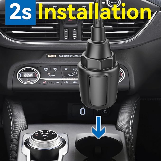 SkyTitanfor Garmin GPS Car Mount Cup Holder Replacement 17mm Ball Mount with Adjustable Long Arm fit 3.5-5.5 Inches Garmin GPS Nuvi Drive Dezl