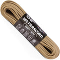 Atwood Rope MFG 550 Paracord 100 Feet 7-Strand Core Nylon Parachute Cord Outside Survival Gear Made in USA | Lanyards, Bracelets, Handle Wraps, Keychain (Tan)