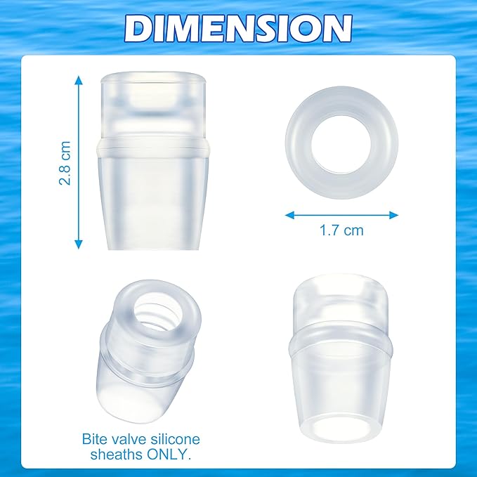 Enhon 5 Packs Bite Valve Replacement Sheath for Water Bladder, Compatible with Osprey Packs Hydraulics Reservoirs, Hydration Pack Bite Valve Silicone Nozzle Mouthpiece Replacement