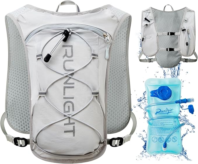 Runlight Running Vest for Women Men Lightweight Hydration Backpack Pack with 1.5L Water Bladder Bag Hydro Daypack for Hiking,Trail,Skiing,Camping,Cycling,Race,Marathon