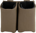 Double Pistol Magazine Pouch, Black, High-Strength Laminate Material, MOLLE Compatible, Magazine Retention System