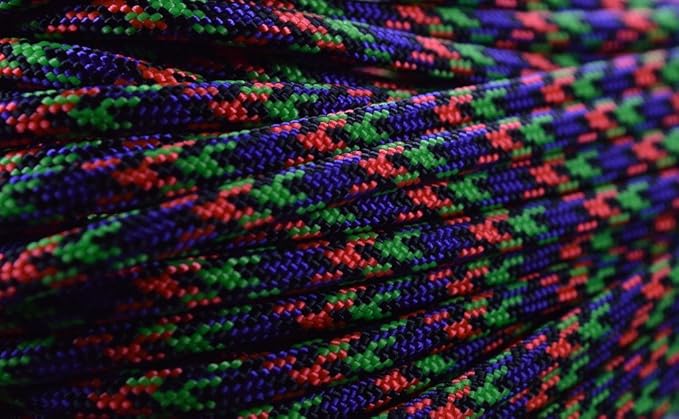 BORED? PARACORD! 550 lb Paracord – Ideal for Crafting, DIY Projects, Camping, Military & Active Outdoors – 300+ Colors – Tactical Parachute Cord Type III – Strong - Hyper 50 Feet