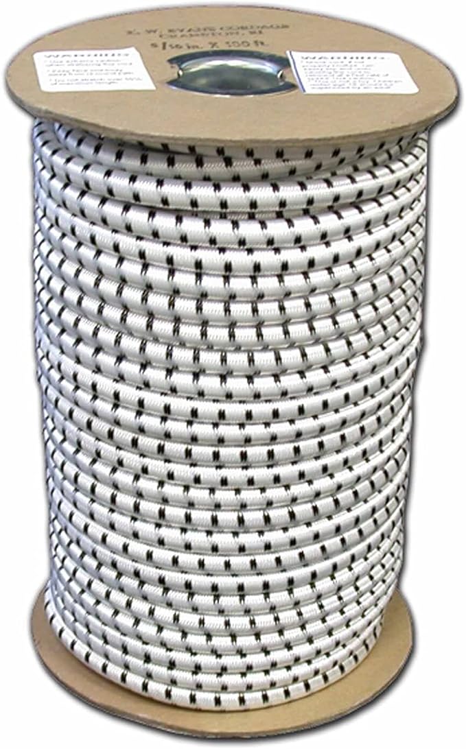 T.W Evans Cordage SC-308-100 3/8-Inch by 100-Feet Elastic Bungee Shock Cord