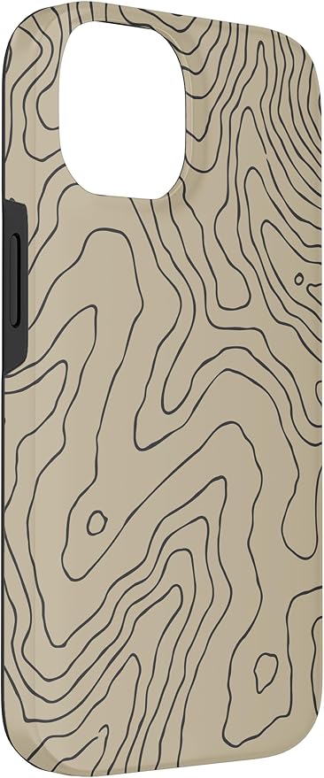 Coyote Country Guide Lines Topographical Contour Map Case for iPhone 14
