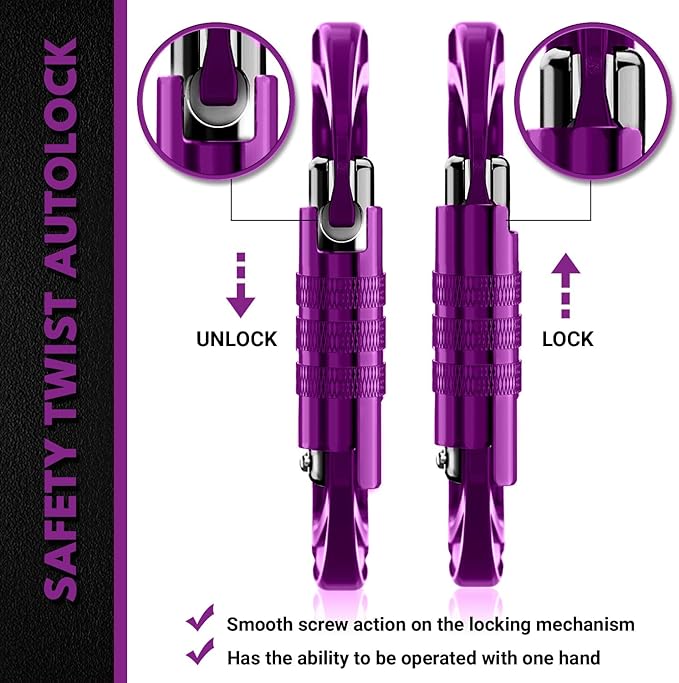 Rhino Produxs 12kN (2697 lbs) Heavy Duty Carabiner Clips, for Securing Pets, Outdoor, Camping, Hiking, Hammock, Dog Leash Harness, Keychains