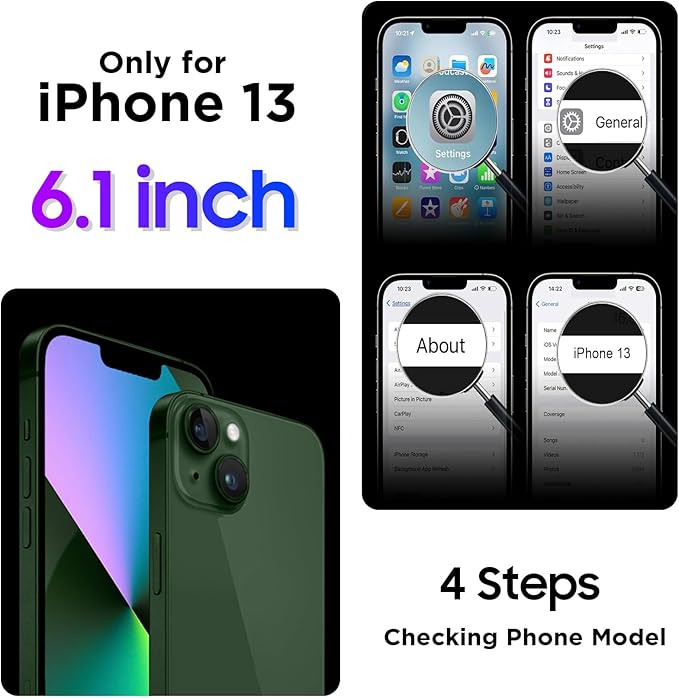Temdan Compatible with iPhone 13 Case Waterproof, Built-in Screen & Camera Protector IP68 Underwater Full Body 13FT Military Dropproof Shockproof Phone Case 6.1"-Blue/Clear