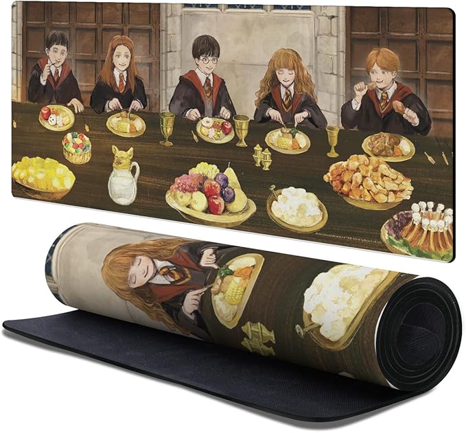 Head Case Designs Officially Licensed Harry Potter Gryffindor Table Graphics 37.4 x 15.75 x 0.16 inches (900 x 400 mm) - XL Gaming Office Desk PC Keyboard Mouse Mat Pad