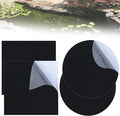 4 Pcs 8 x 8 Inches Pond Liner Repair Patch Kit EPDM Butyl Rubber Liner Patch Kit Self-Adhesive Waterproof Patch for Ponds Roofs Trampolines Durable Black Round Square Shapes