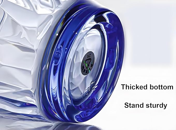 10 Oz Unbreakable Tritan Drinking Glasses Shatterproof Acrylic Glasses Drinkware BPA Free Hard Plastic Cups Reusable Kitchen Water Glasses Drinking Set of 12 (Blue)