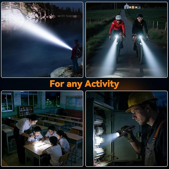 BESTSUN LED Flashlight 2 Pack, High Lumens Small Tactical Flashlights with 5 Modes, Waterproof Zoomable Mini Flash Light for Camping Hiking Emergency Home