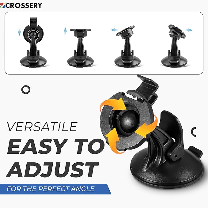 GPS Suction Cup Mount for Garmin GPS Mount - Strong Adhesive Replacement Nuvi Dash Holder w/ 17mm Ball - Dashboard Windshield Car Holder for Garmin Nuvi Drive Dezl RV Driveassist