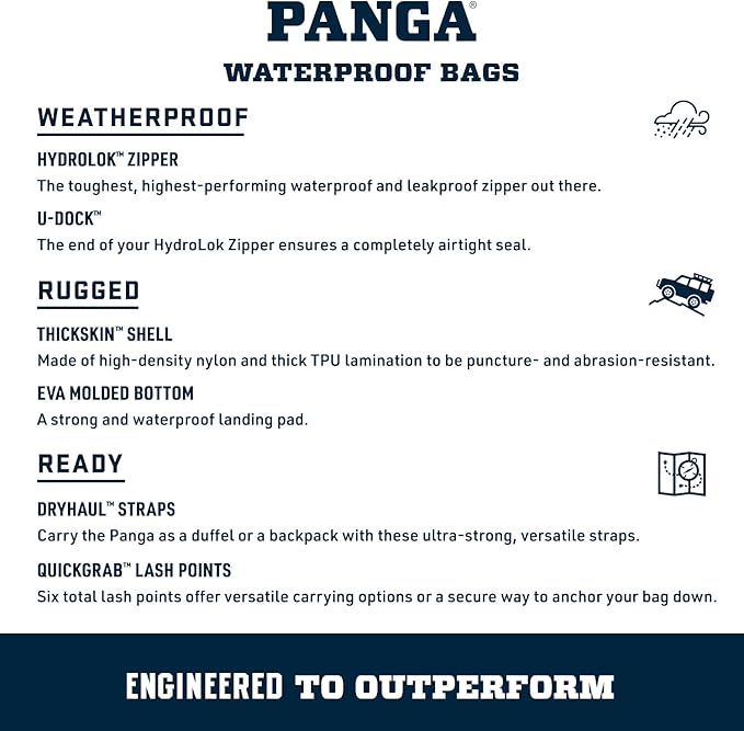 YETI Panga Series Airtight, Waterproof, Submersible Bags, Panga 28, Black