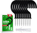 12 Pcs Ceiling Hooks for Hanging Plants - 2.9 inches Heavy Duty, Hanging Hooks for Christmas Lights, Cups, Decors - White Vinyl Coated Screw in Plant Hanger Hook Indoor and Outdoor