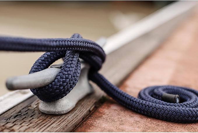 CDL3825NY, Dock Line, 3/8" Diameter - 25' Length, Double Braid, Navy
