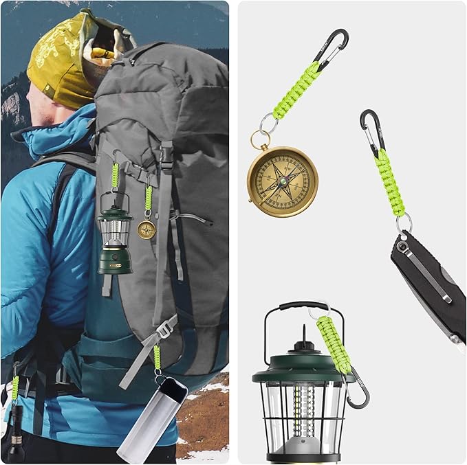 EOTW Paracord Keychain for Men Women Paracord Carabiner Backpack Keychain with Aluminum Clip for Camping Hiking Outdoor Gear
