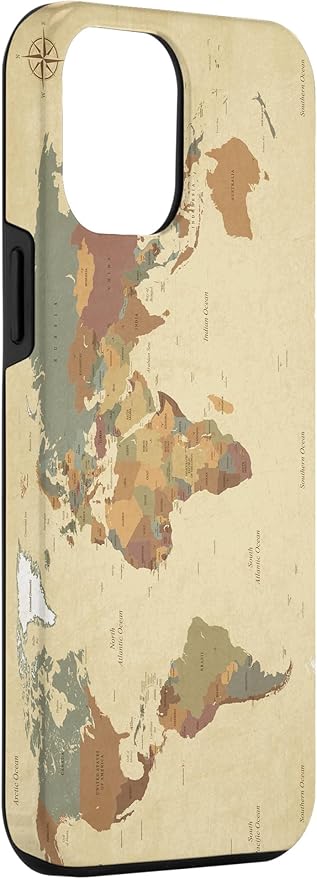 Globe Map Smartphone Cell Cover Gift World Map Pattern Phone Case for iPhone 12 Pro Max