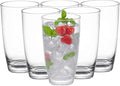 KLIFA- ETON, 20.8 oz, Set of 6, Acrylic Highball Drinking Glasses Set, Iced Tea Cups, BPA-Free, Stackable Plastic Drinkware, Dishwasher Safe Cups, Clear