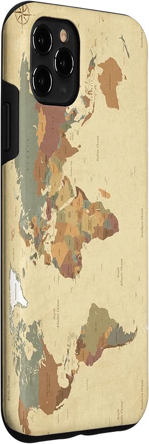 Globe Map Smartphone Cell Cover Gift World Map Pattern Phone Case for iPhone 11 Pro Max