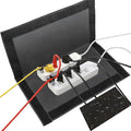 (Canvas Fabric,Not Plastic) Outdoor Electrical Box Waterproof Covers,3-Side Velcro Closed,Weatherproof Outside Extension Cords,Plug,Surge,Outlet and Power Strips Protectors,19.7x12 Inch-ClawsCover