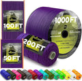TECEUM Reflective Paracord Rope 1000 – 1000ft/200ft/100ft/50ft – 40+ Colors – Glow in The Dark – para Cord – Utility Rope for Survival, Hunting & Camping Gear – Nylon String, Camping Rope, Tent Cord