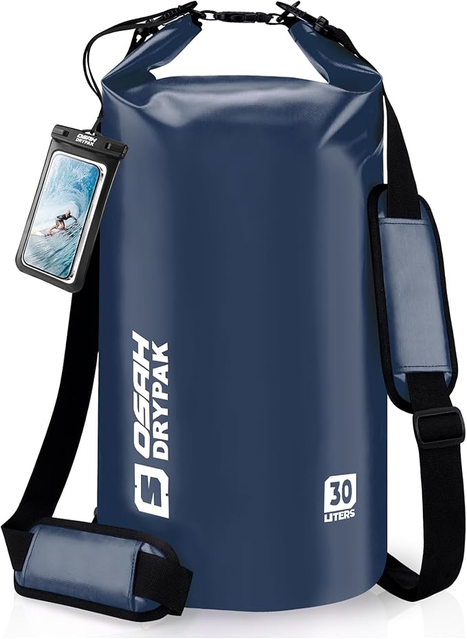 Waterproof Dry Bag, 5L/10L/20L/30L/40L Roll Top Lightweight Storage Backpack with Phone Case for Women & Men, Floating Waterproof Sack for Travel, Swimming, Kayaking, Paddle Board, Camping & Beach