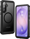 ANTSHARE IP68 Waterproof Case for Samsung Galaxy S26 Plus [2026] - MagSafe Compatible, Built-in Screen/Lens Protector - Shockproof Full Body Protection for Swimming/Outdoor, Black-Translucent Matte