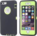 iPhone 6 Case, iPhone 6S Case [HEAVY DUTY] AICase® Built-in Screen Protector Tough 3 in 1 Rugged Shorkproof Cover for Apple iPhone 6/6S (Black/Green)
