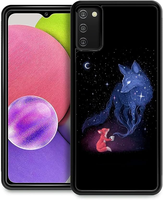 for Samsung Galaxy S20 FE Case, Galaxy Fox Wolf Pattern Graphic Design Girl Boy Soft Silicone Hard Acrylic Shock Protection for Samsung Galaxy S20 FE