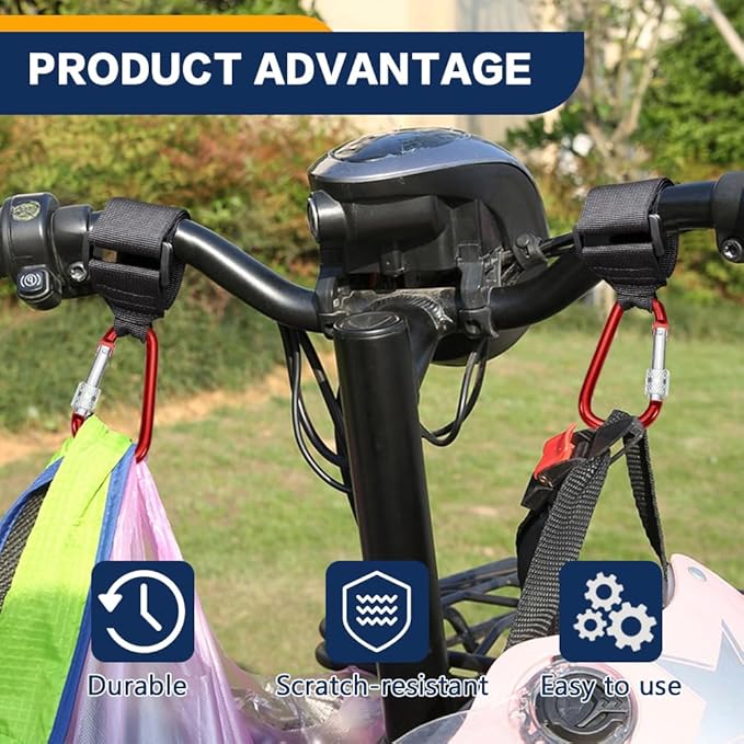 2 Pack UTV Hook for Hanging Headsets, Helmet and Goggles, Multipurpose Carabiners for Motorcycle Bicycle Stroller Electric Scooter Owner Fits 1.5-2.0" SXS Roll Cage Accessory Hook Hanger