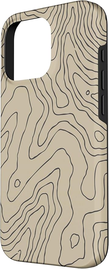 Coyote Country Guide Lines Topographical Contour Map Case for iPhone 16 Pro