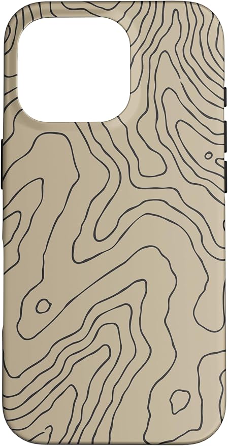 Coyote Country Guide Lines Topographical Contour Map Case for iPhone 16 Pro