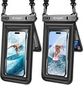 [Up to 8.5''] Floating Waterproof Phone Pouch 2 Pack, IPX8 Double Space Waterproof Phone Case with Lanyard for iPhone 17 16 15 Pro Max, Galaxy S26 Ultra, Cellphone Dry Bag Beach Cruise Ship Essentials