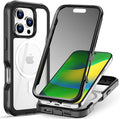 AICase Magnetic for iPhone 16 Pro Case Compatible with Magsafe,360 Fullbody [Dustproof Design] Built-in 9H HD Tempered Glass Screen&Lens Protector,Shockproof Heavy Duty Rugged Phone Cover 6.3"