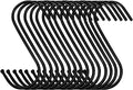 30 Pack Black S Hooks Steel Hanging Hooks Heavy Duty S Hanger Hook Metal Kitchen Pot Rack Hooks Closet Hooks for Hanging Pan, Cups, Jeans, Plant