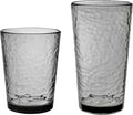 KLIFA- NICE- 14.7 & 20 ounce, Set of 8, Acrylic Tumbler & Highball Drinking Glasses, BPA-Free, Stackable Plastic Drinkware, Dishwasher Safe Cups, Gray