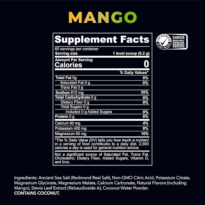 REDMOND Re-Lyte Hydration Electrolyte Powder Mix (Mango)