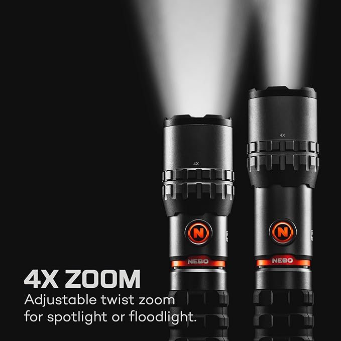 NEBO SLYDE King 2K Flashlight | 2000 Lumens, Rechargeable COB Work Light & LED Flashlight, Waterproof, Magnetic Base, Great for Camping & Hunting, Includes Charging Cable