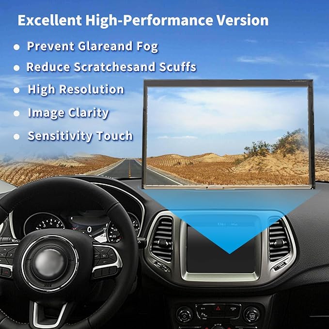 7" Inch Replacement Uconnect VP2 LCD Monitor Display with Touch Screen Navigation Digitizer Fit for Jeep Compass 2017 2018 2019 2020 Replace# TDO-WXGA0700K00033-V2 TDO-WXGA0700K00057-V1