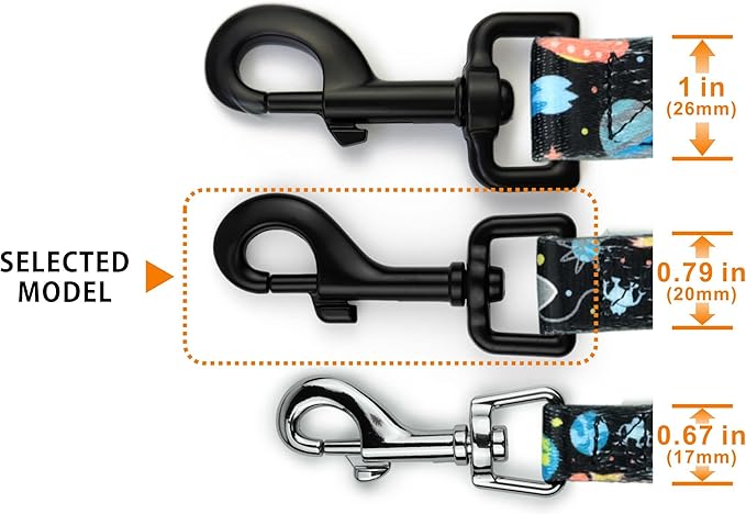 Garwor Heavy Duty Swivel Snap Hooks Black Electrophoresis Coating 3/4" 4 Pcs,Trigger Snaps Dog Leash Hook