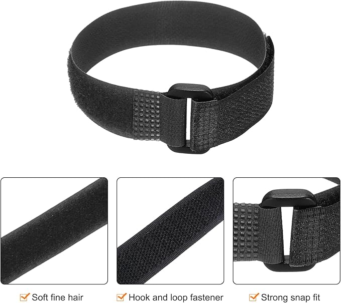 MECCANIXITY 5Pcs Reusable Battery Tie Down Straps,0.8x12" Black Nylon Multipurpose Battery Hold Down Adjustable Cinch Strap Hook Loop Fastening Tie for Quadcopters FPV RC Drone Boat Car