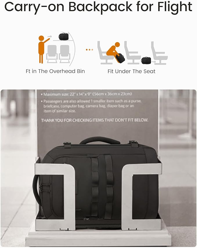 LOVEVOOK 50L Travel Backpack for Women & Men, TSA Approved Carry On Backpack with 3 Packing Cubes, Waterproof Personal Item Bag Fits 17" Laptop, Weekender Essentials Overnight Backpack for Trip