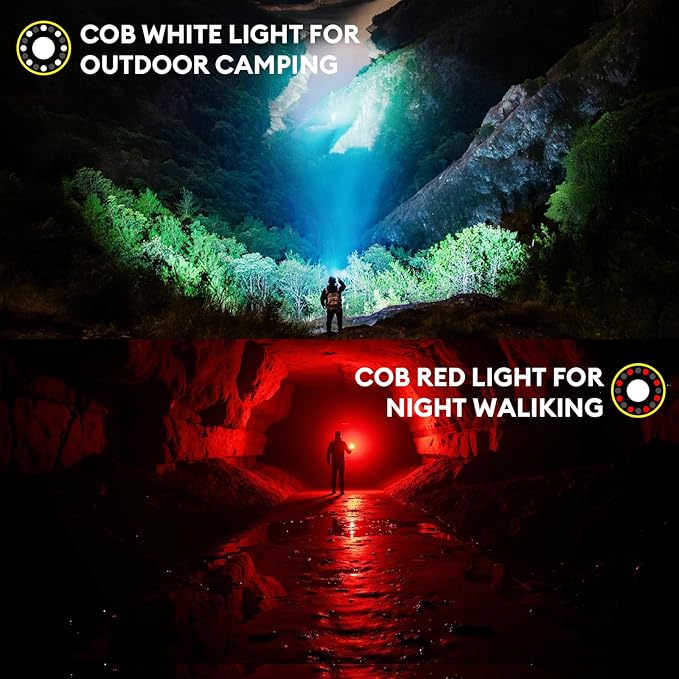 RECHOO Rechargeable Flashlights High Lumens, 990000lm LED Flashlight Rechargeable, Fixed Foucs, 8 Lighting Modes Waterproof Small Flashlight for Camping, Hunting, Emergency, Gifts for Men
