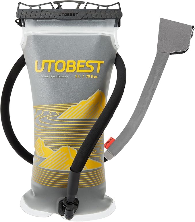 UTOBEST Insulated Water Bladder with Bite Valve Cover Keeps Water Cool or Warm for Hours, Leakproof TPU Hydration for Hiking Camping and Backpacking