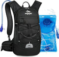 Hiking Backpack for Women & Men, Hydration Backpack with 2L Water Bladder for Running, Hiking, Cycling, Climbing, Camping, Biking (Black)