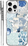 Case for iPhone 16 Pro Max,[Compatible with MagSafe],Sea Life Ocean Waves Seashell Collage Phone Case Design，for Women Girls Magnetic Clear Cover - Slim, Sleek, & Shockproof Protection