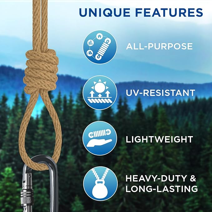 TECEUM Cotton Rope 3/16” (5 mm) – 50 FT – Strong All-Purpose Braided Rope – Natural Cotton – for Crafting, Сamping, Clothes Line, DIY, Indoor & Outdoor Use – Cappuchino