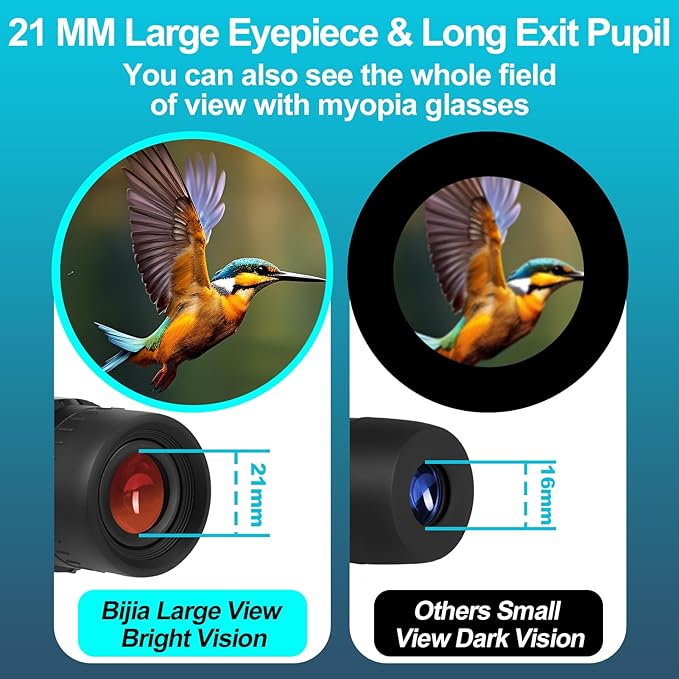 BIJIA 12x52 ED Monocular Telescope with Tripod & Phone Adapter – BAK4 Prism, Fully Multi-Coated Lens, Waterproof High Power Scope for Bird Watching, Hunting & Travel