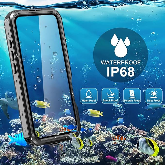AICase Waterproof Case for iPhone 16 Pro Max(6.9") with MagSafe Snowproof,Dustproof and Shockproof,IP68 Certified Real 360 Full Body Protection Fully Sealed Underwater Cover for iPhone 16 ProMax